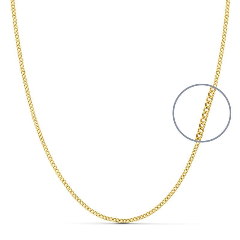 Collier Chaine Or 18 Carats 750 Jaune Maille Gourmette