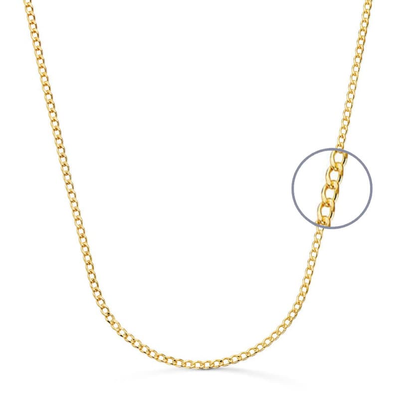 Collier Chaine Or 18 Carats 750 Jaune Maille Gourmette