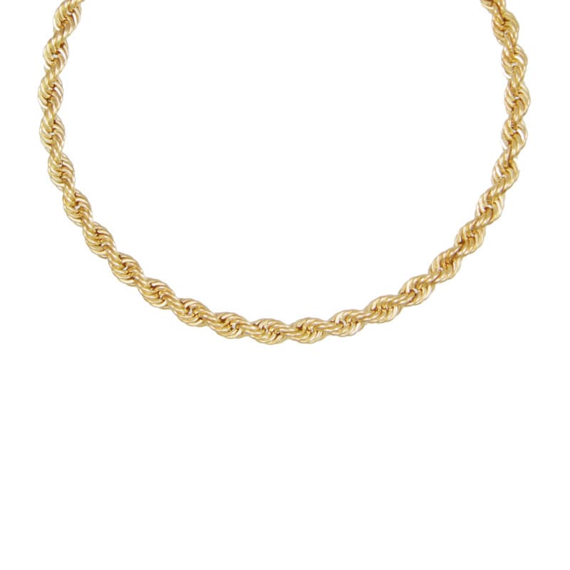 Collier Femme Maille Corde - Or Jaune