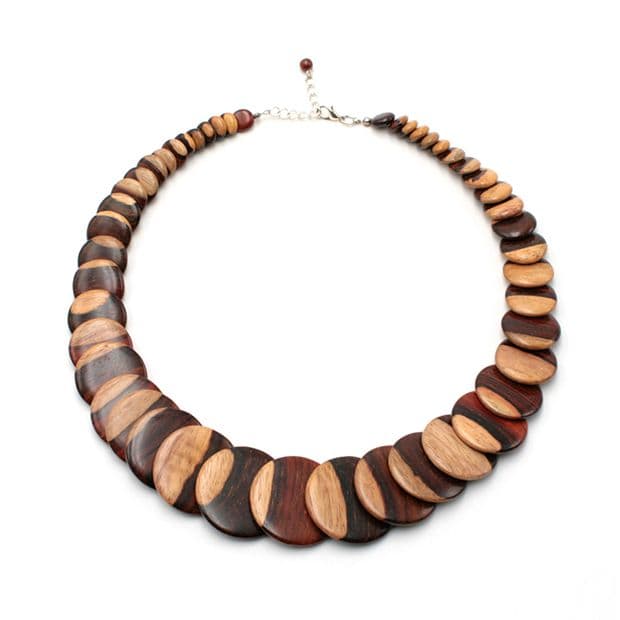 Collier en bois Omega Bicolore