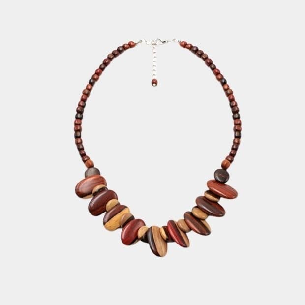 Collier en bois June Bicolore