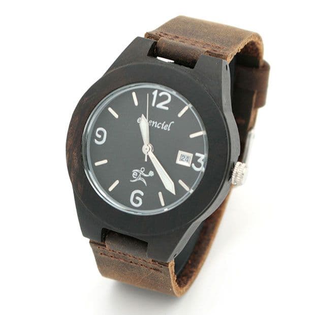 Montre en bois Léonardo Ebène