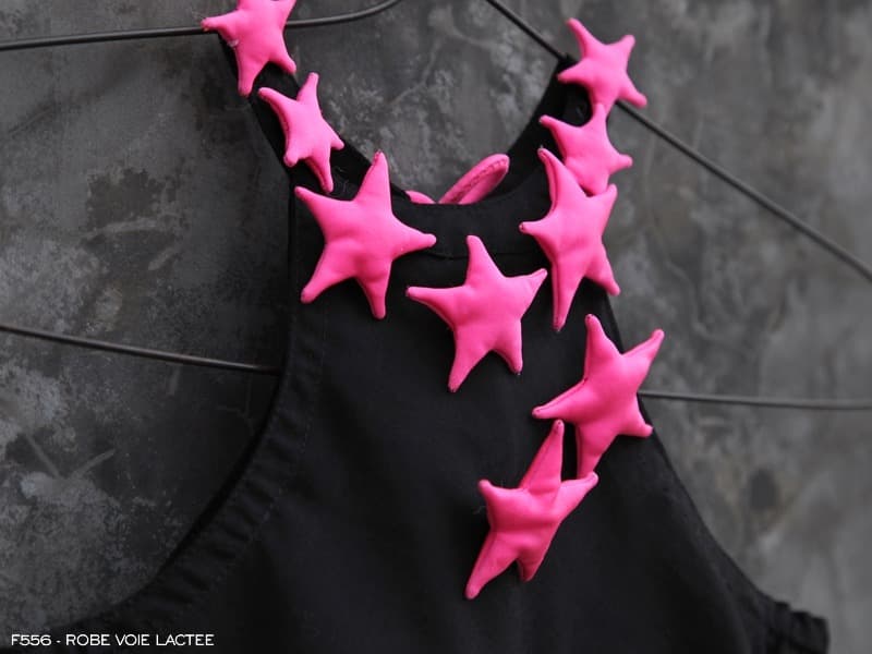 Robe voie lactée Poudre de Perlimpinpin (Noir) - 4 ans