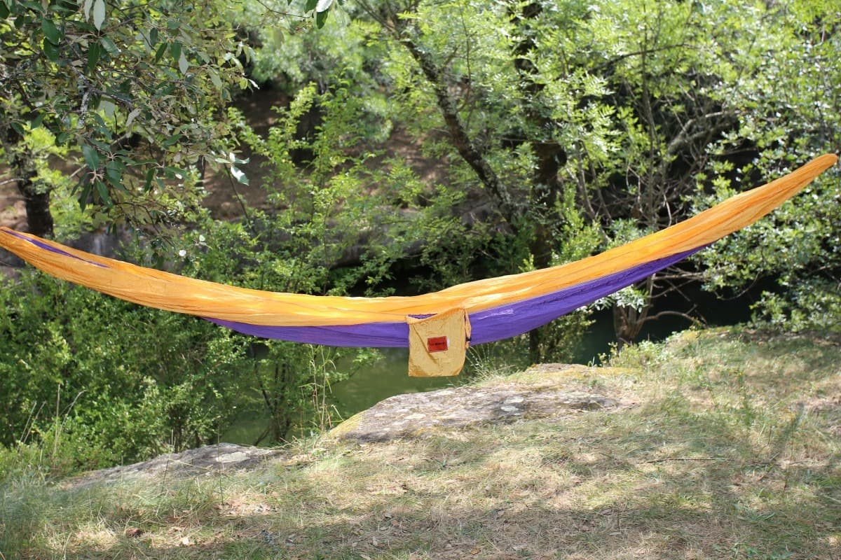 Hamac toile de parachute La Tribu (Or-Violet) - Double