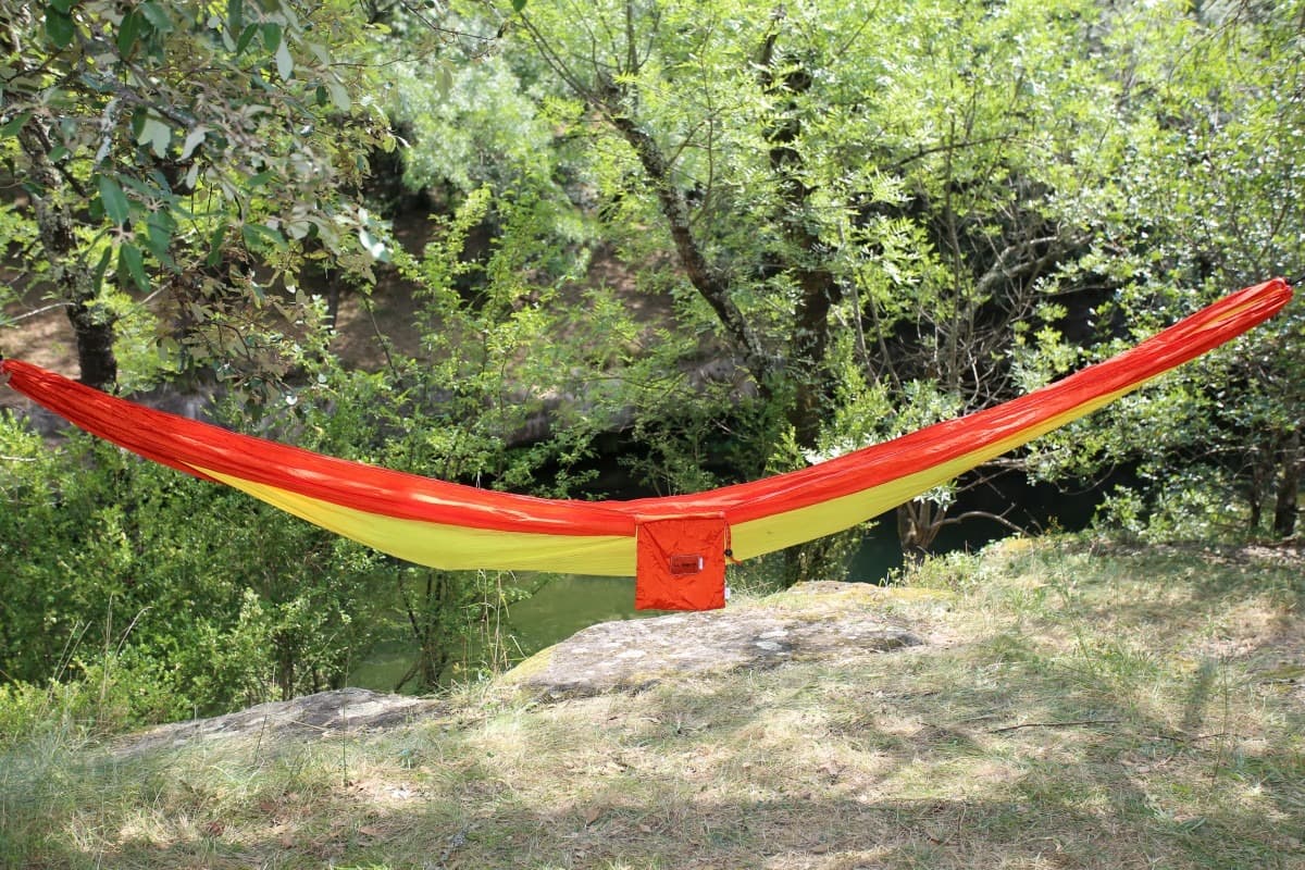 Hamac toile de parachute La Tribu (Jaune-Orange) - Single