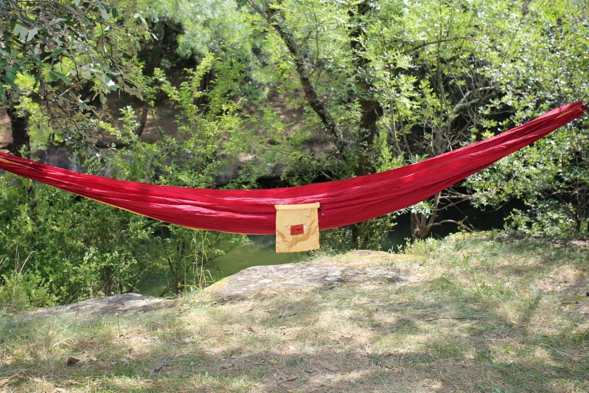 Hamac toile de parachute La Tribu (Or-Safran) - Double