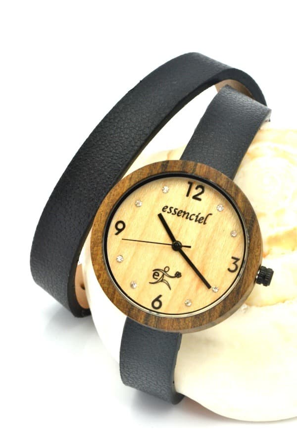 Montre en bois Charlyne (Ebène)