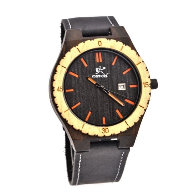 Montre en bois Ralph (Ebène et Erable)