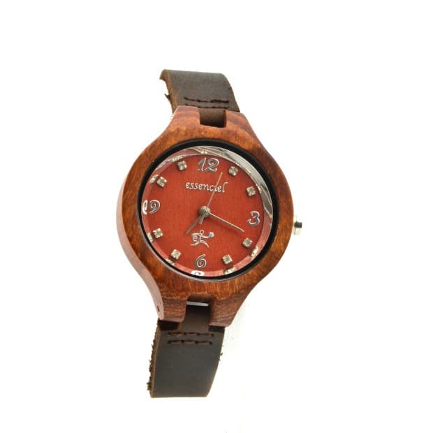 Montre en bois Carla (Palissandre et cuir)