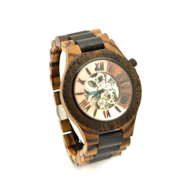 Montre en bois automatique Christopher (Zebrano et Palissandre)