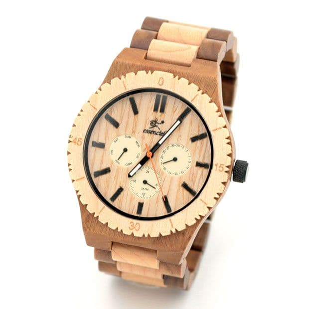 Montre en bois homme Dylan (Érable et gaïac) 45 mm