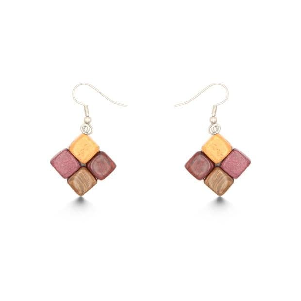Boucles d'oreilles Dania multibois
