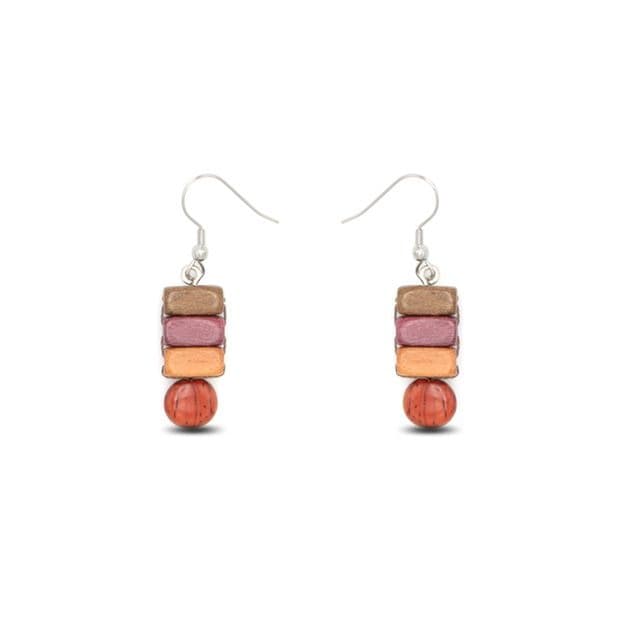 Boucles d'oreilles Dona multibois