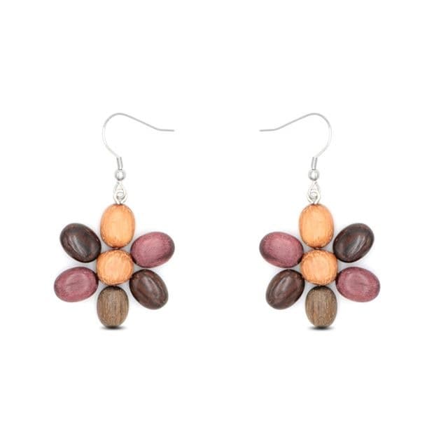 Boucles d'oreilles Lisa multibois