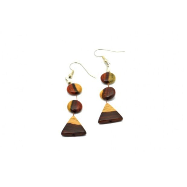 Boucles d'oreilles Mariana bicolore