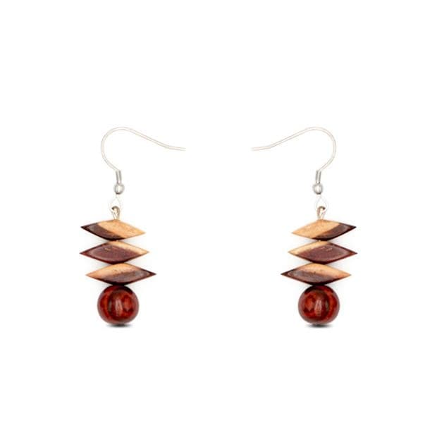Boucles d'oreilles Oliva bicolore