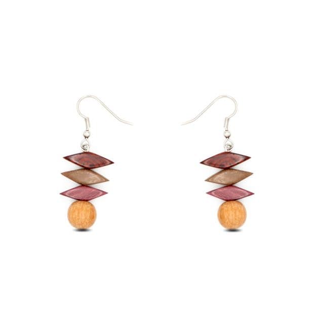 Boucles d'oreilles Oliva multibois