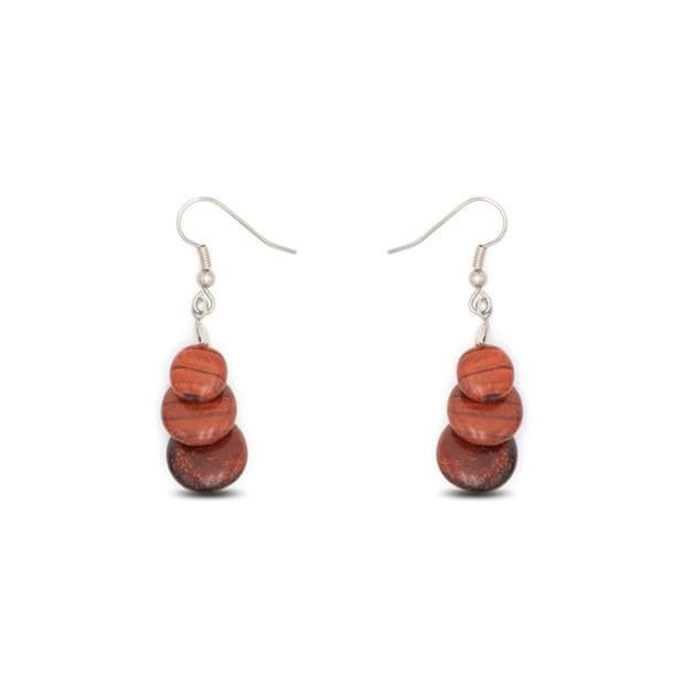 Boucles d'oreilles Sasphee acajou