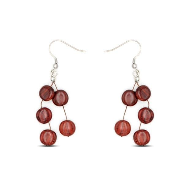 Boucles d'oreilles Xenia acajou