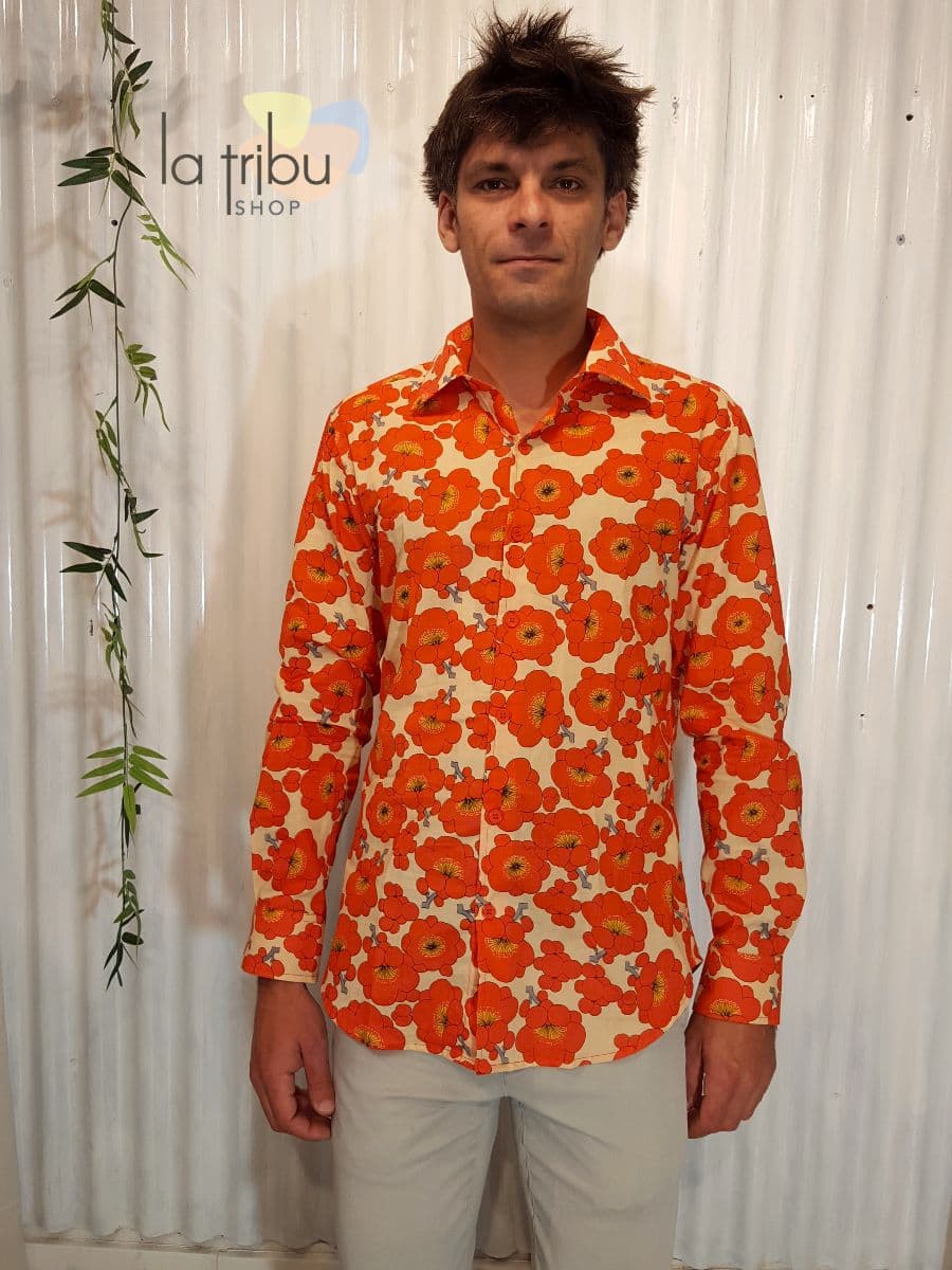 Chemise Kali-Yog Peter manches longues (Japi flo) - Triple Extra-large