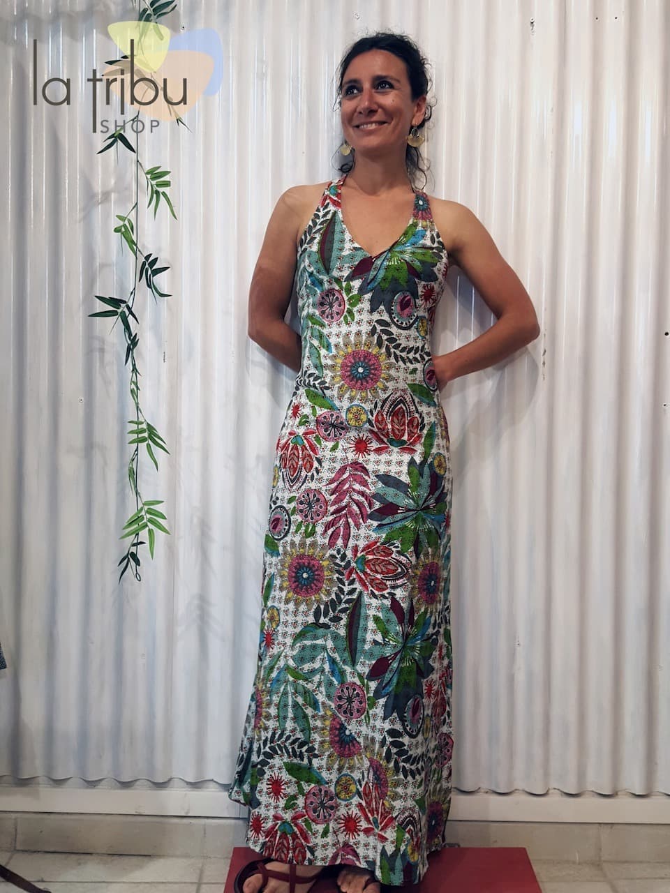 Robe Kali Yog Pénélope longue (Sarah green) - Medium