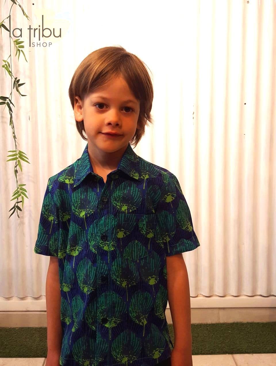 Chemise Kali-Yog garçon (Pumpkin blue) - 4 ans
