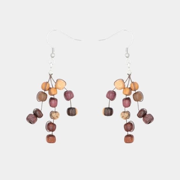 Boucles d'oreilles multibois Perla
