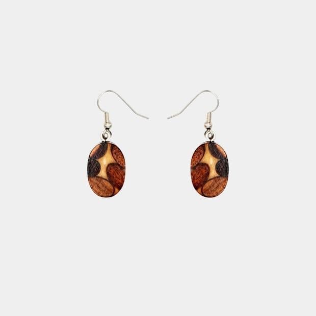 Boucles d'oreilles ovale en bois Chloe