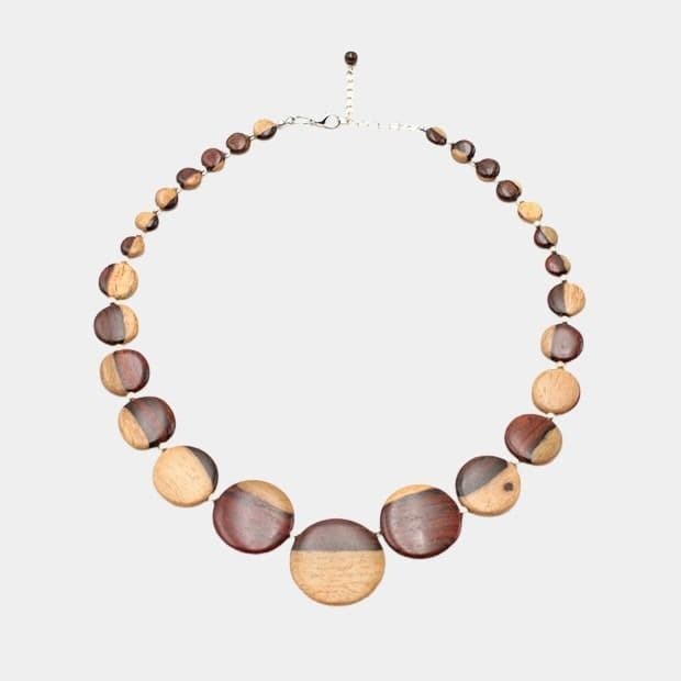 Collier en duo de palissandre Gammia