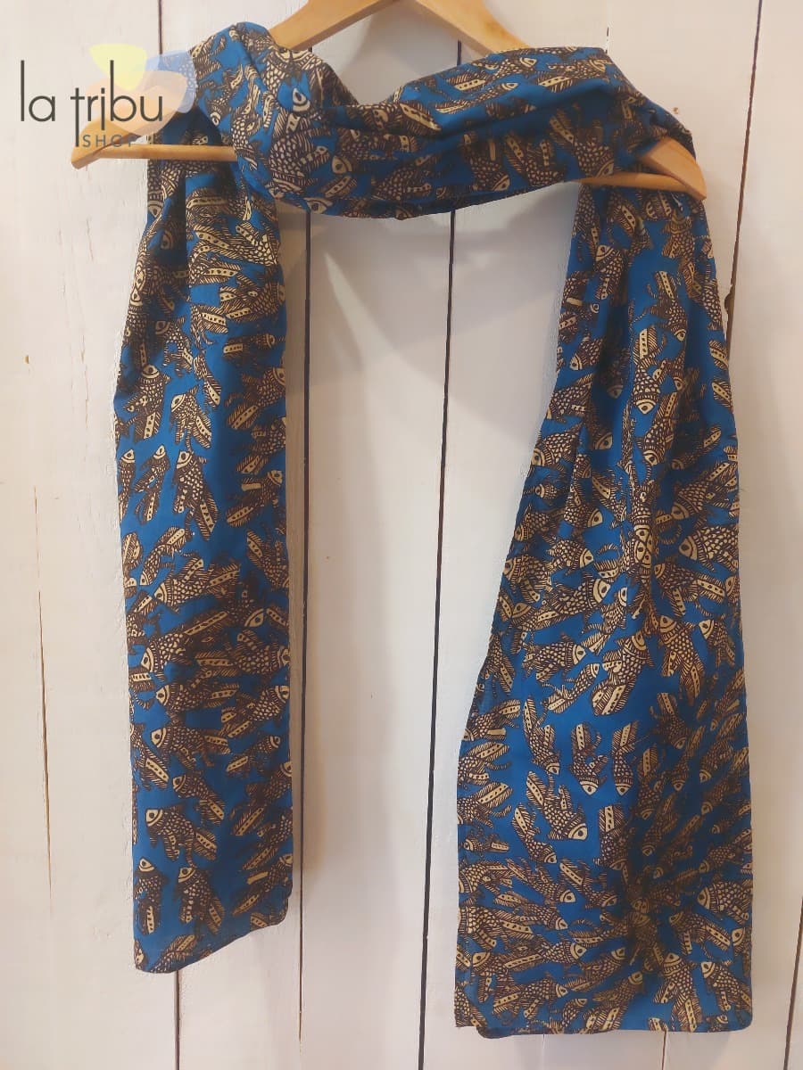Foulard Kali-Yog (Fish blue)