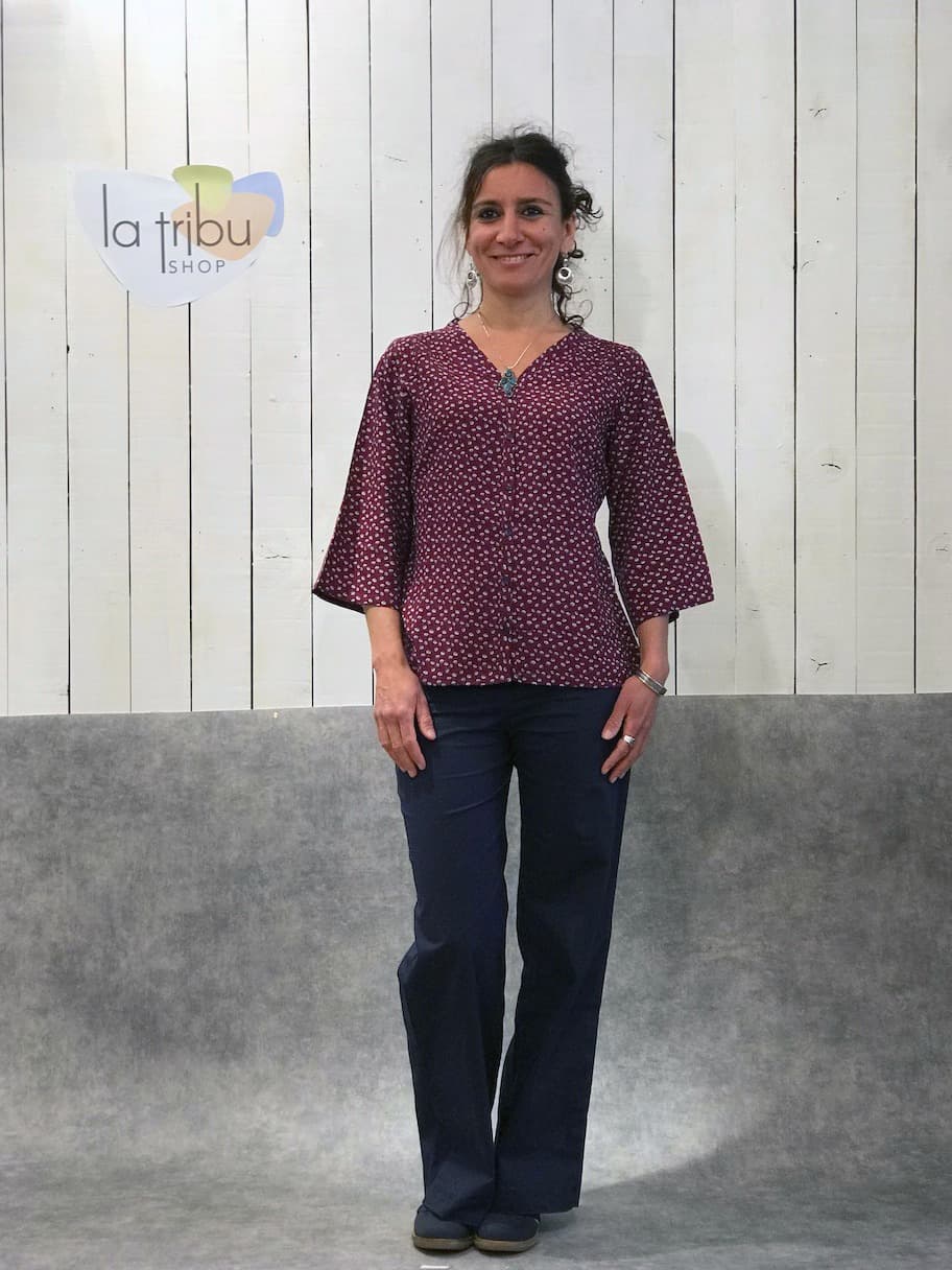 Top Tranquillo EcoVero Bluse (Daisy) - Extra-small