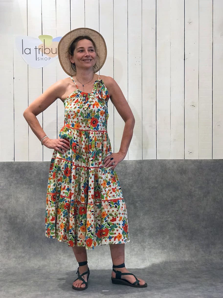 Robe Bla-Bla Mûre (Red dot flo) - Large