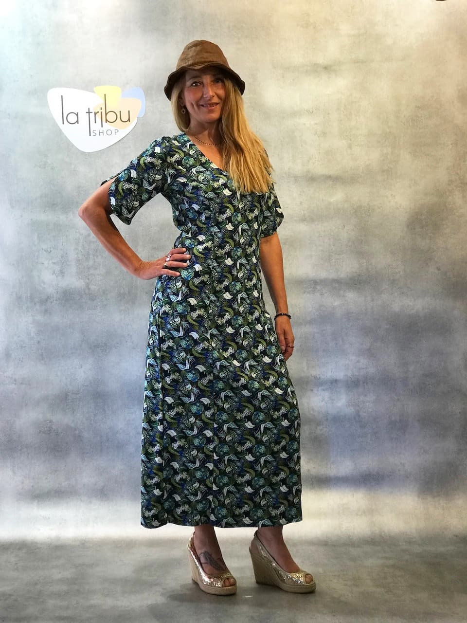 Robe Tranquillo EcoVero Kleid (Tropica) - Extra-small