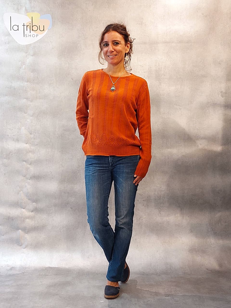 Top Pretty vacant Sydney Knit (Rooibos) - Extra-large