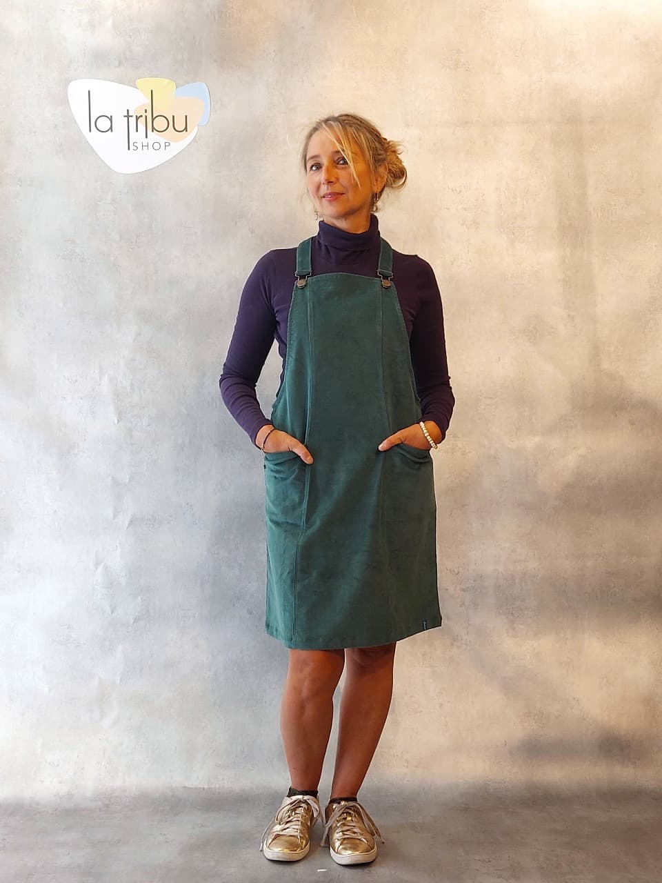 Robe Tranquillo Cord Kleid (Green) - Medium