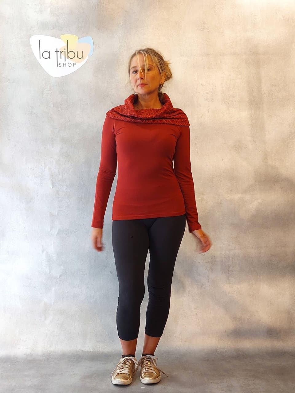 Top Tranquillo Jersey Jumper (Geometric) - Extra-large