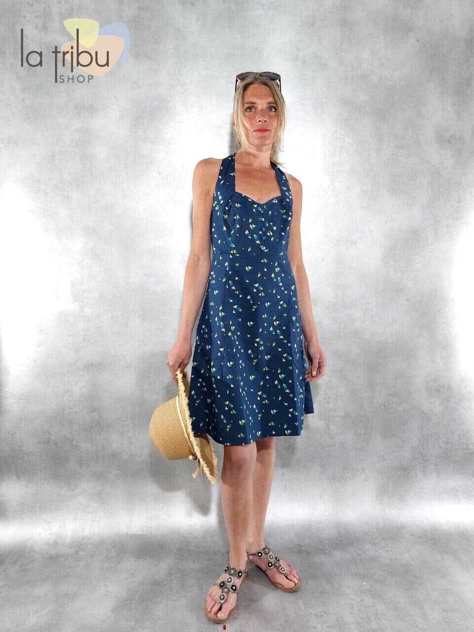 Robe Princesse nomade Pipa (Milo bleu) - Small