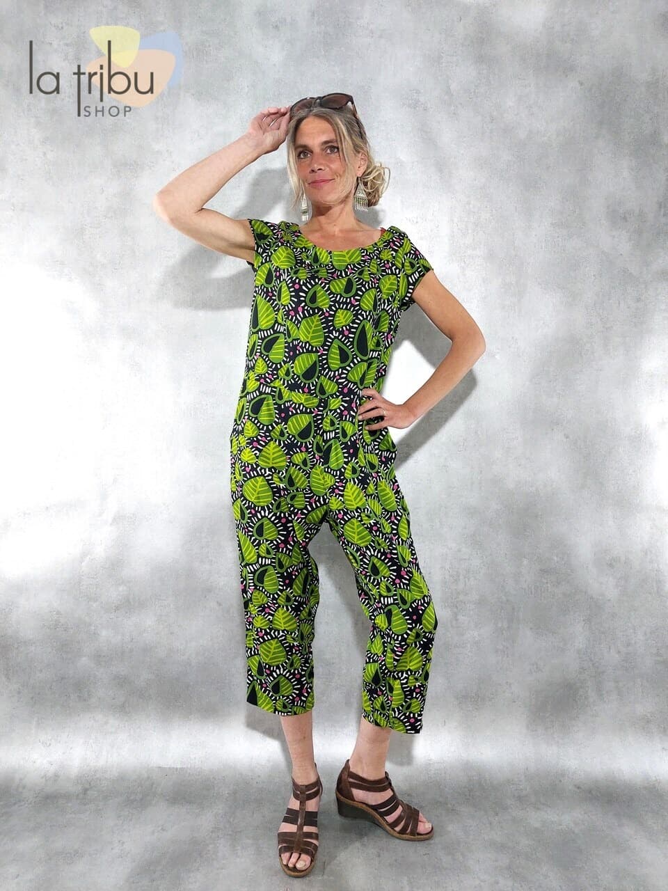 Combi Bla-Bla Chine (Green leaves) - Small