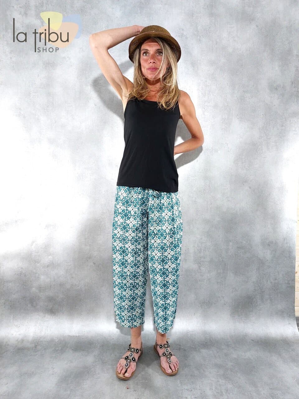 Pantalon Kali-Yog Steph (Tile blue) - Medium