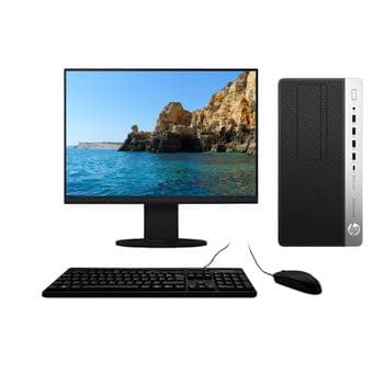 Ordinateur de bureau HP 600 G4 MT i3-8100 3.60GHz 16Go 240Go SSD Wifi W11 et Ecran 19