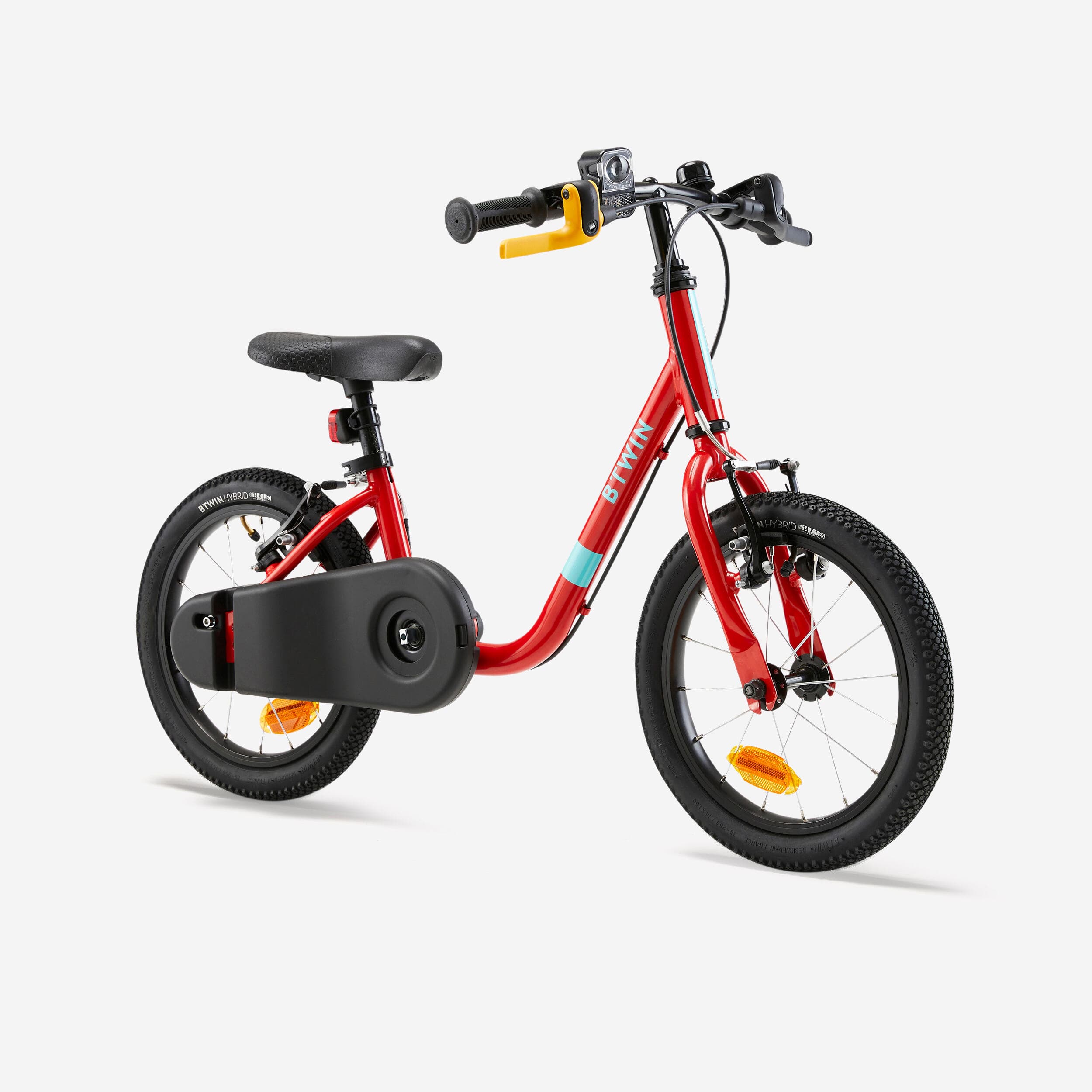 VELO ENFANT 2EN1 DRAISIENNE 3-5 ANS 14 pouces - DISCOVER 500 Rouge