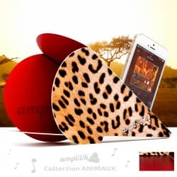 Enceinte en Carton pour Tel Portable (11 modèles disponibles) Léopard
