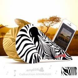Enceinte en Carton pour Tel Portable (11 modèles disponibles) Zèbre