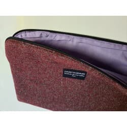 Housse d'ordinateur bordeaux (Issue de chaussettes recyclées!) 15''