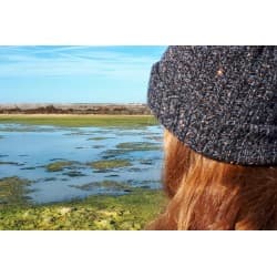 Bonnet Noir Lurex (Issu De Chaussettes Recyclées!)