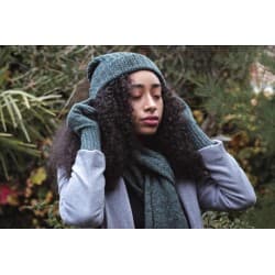 Bonnet Vert (Issu De Chaussettes Recyclées!)