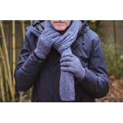 Echarpe Bleue (Issue De Chaussettes Recyclées!)