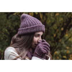 Gants "Alex" Bordeaux (Issus De Chaussettes Recyclées!)