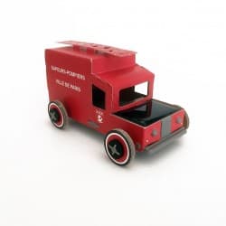 Voiture Solaire en Carton (pompiers, police, la poste, taxi...) - Litogami Pompiers