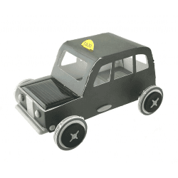 Voiture Solaire en Carton (pompiers, police, la poste, taxi...) - Litogami Taxi anglais